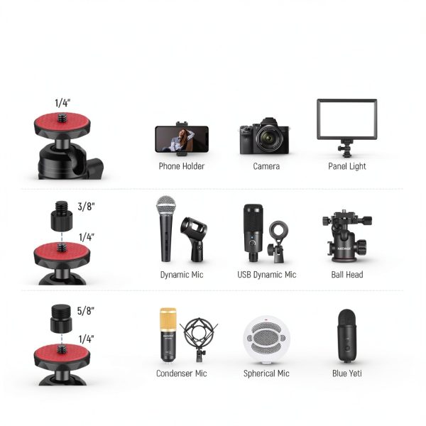 Neewer Table Tripod Light Stand Phone Holder Ball Head-4