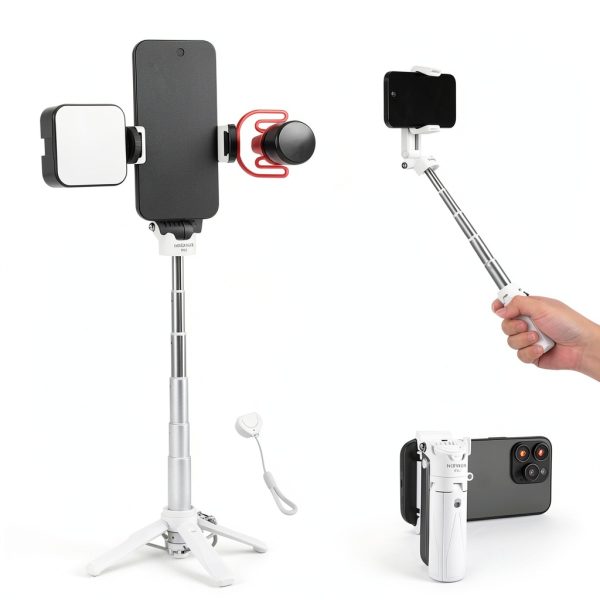 NEEWER Selfie Stick Tripod Bluetooth Remote Shutter Vlogging-0
