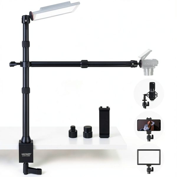 Neewer Table Tripod Light Stand Phone Holder Ball Head-0