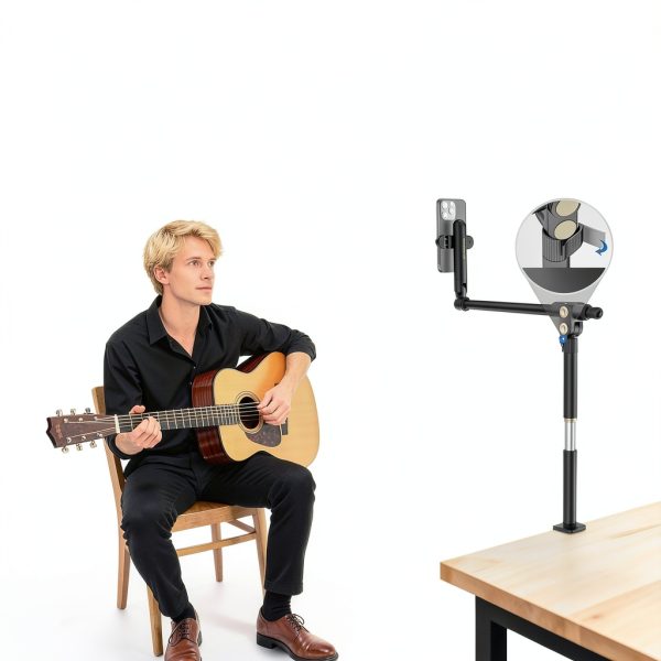 Neewer Basics Phone Mount Stand Metal Desk Tripod Content-1