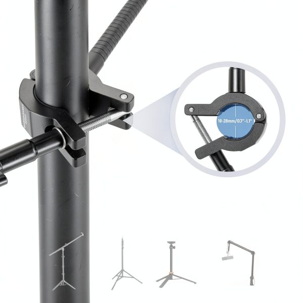 Neewer BASICS Mic Stand Phone Holder Flexible Arm 360 Ball-3