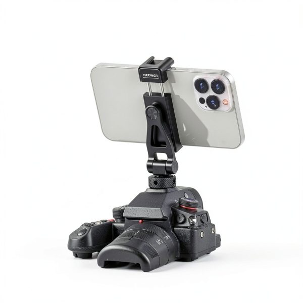 Neewer Phone Tripod Mount Cold Shoe 360 Rotation Aluminum-5