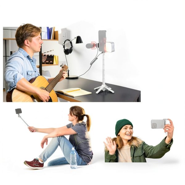NEEWER Selfie Stick Tripod Bluetooth Remote Shutter Vlogging-2