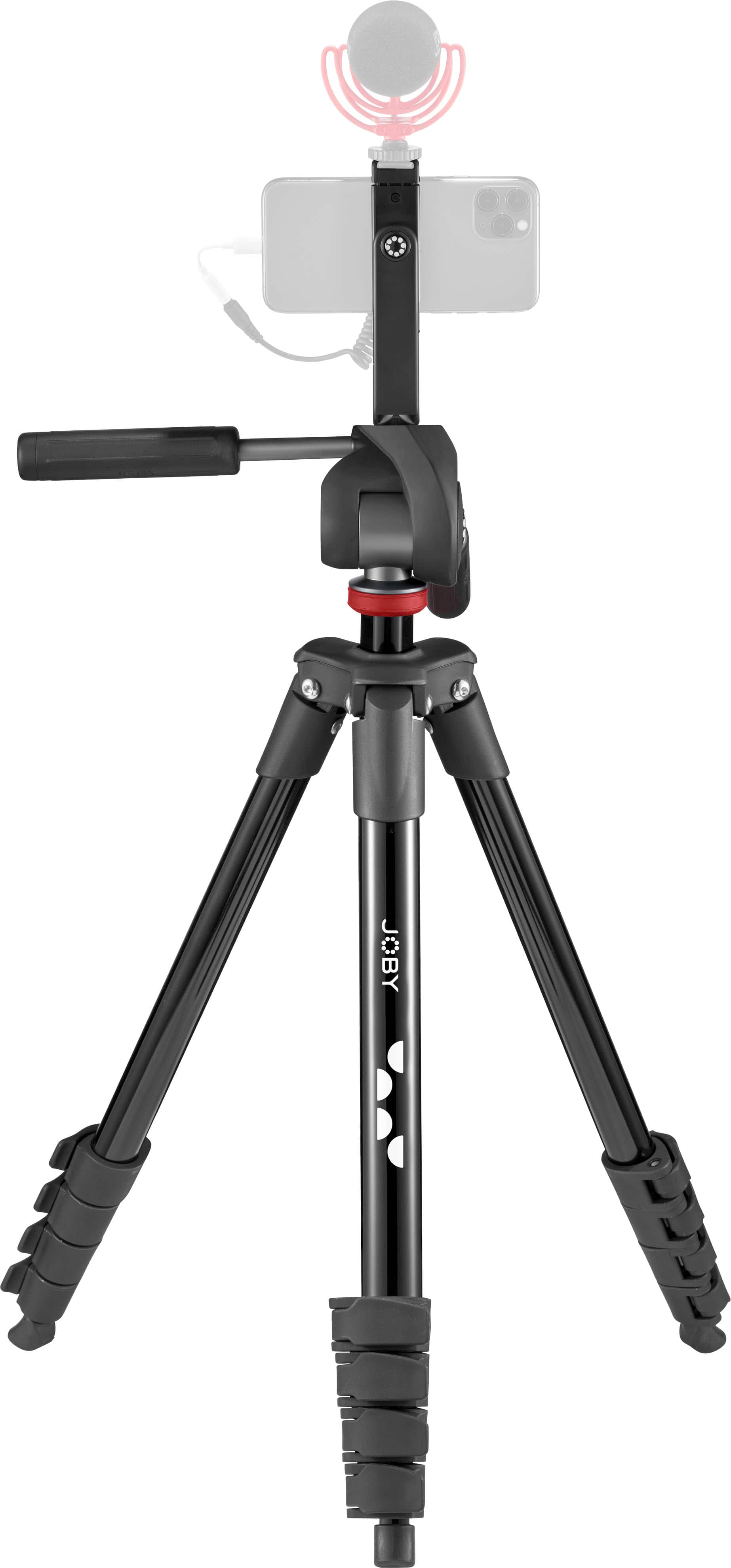 JOBY Compact Advanced Tripod Kit set up with phone and camera