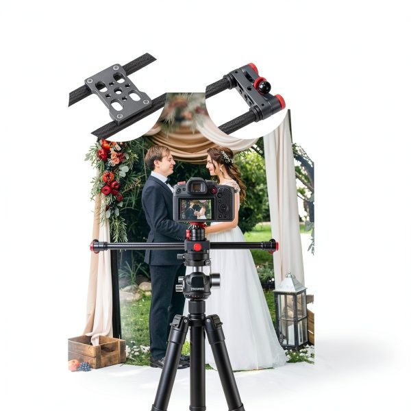 Neewer Carbon Fiber Camera Slider with Ball Head Phone Clamp-5