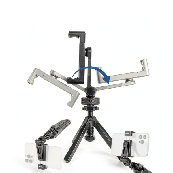 Neewer Phone Tripod Mount Cold Shoe 360 Rotation Aluminum-3
