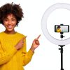 Sunpak 19" Bi-Color Ring Light Vlogging Kit Stand and Bluetooth Remote-6