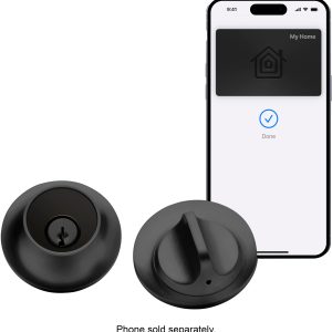Level Lock+ Smart Deadbolt Replacement – Matte Black Bluetooth Apple-0