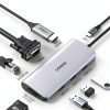 UGREEN 9-in-1 USB-C Docking Station 100W PD Dual HDMI/VGA Ethernet-1