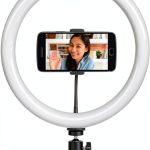 SunPak Bicolor Ring Light with Tilt Mount and Remote, White Amber LEDs-0