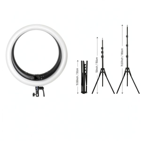 Neewer 19 Inch Ring Light Tripod, 3 Phone Holders, Bluetooth Control-7