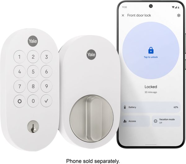 Yale Smart Lock with Matter, Ash Color, Google Home Compatible-0