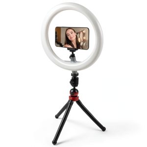 Vivitar 10-Inch LED Ring Light with Adjustable Color Temperature, 3-0