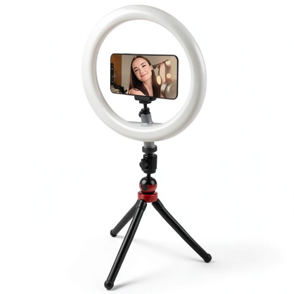 Vivitar 10-Inch LED Ring Light with Adjustable Color Temperature, 3-0