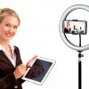 SunPak Bicolor Ring Light with Tilt Mount and Remote, White Amber LEDs-6