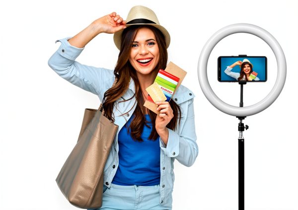 SunPak Bicolor Ring Light with Tilt Mount and Remote, White Amber LEDs-5