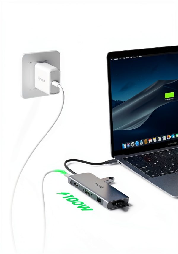 UGREEN 9-in-1 USB-C Docking Station 100W PD Dual HDMI/VGA Ethernet-5