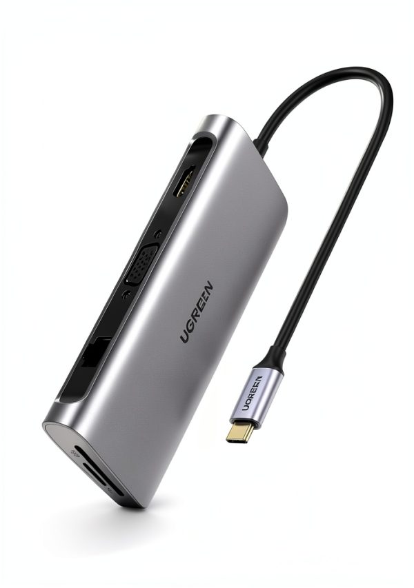 UGREEN 9-in-1 USB-C Docking Station 100W PD Dual HDMI/VGA Ethernet-0