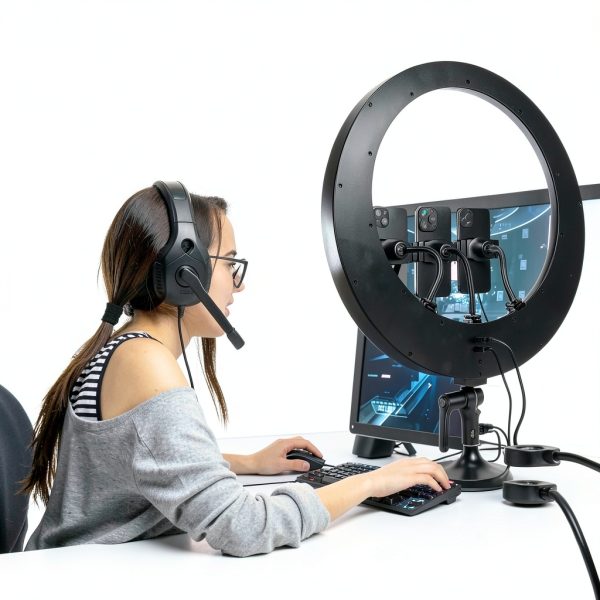 Neewer 19 Inch Ring Light Tripod, 3 Phone Holders, Bluetooth Control-2