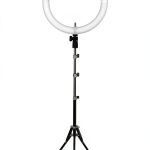 Sunpak 19" Bi-Color Ring Light Vlogging Kit Stand and Bluetooth Remote-0