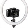 SunPak Bicolor Ring Light with Tilt Mount and Remote, White Amber LEDs-8