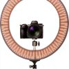 Sunpak 19" Bi-Color Ring Light Vlogging Kit Stand and Bluetooth Remote-11