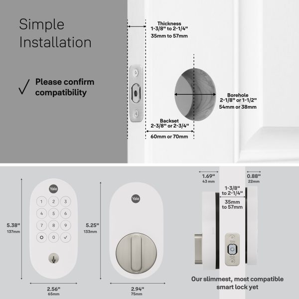 Yale Smart Lock with Matter, Ash Color, Google Home Compatible-9