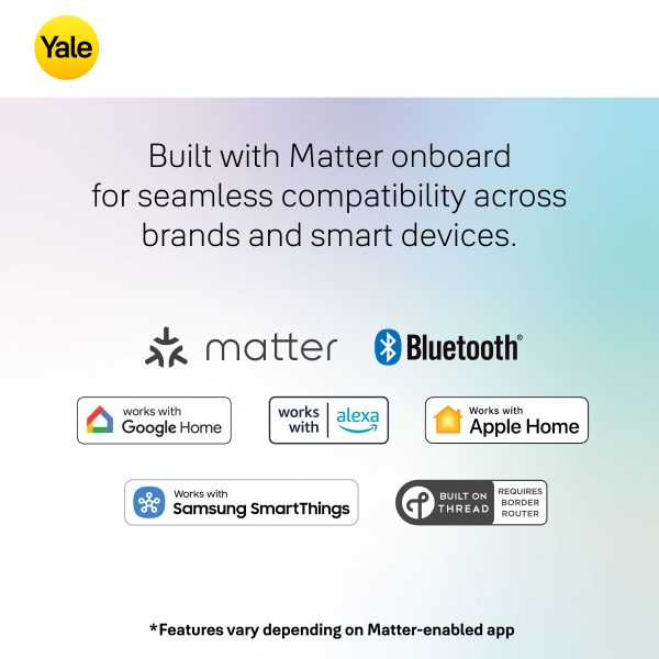 Yale Smart Lock with Matter, Ash Color, Google Home Compatible-3
