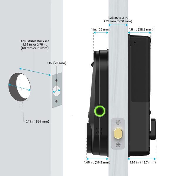 Lockly Vision Elite Smart Lock Deadbolt with-12