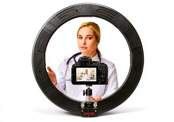 Sunpak 19" Bi-Color Ring Light Vlogging Kit Stand and Bluetooth Remote-12
